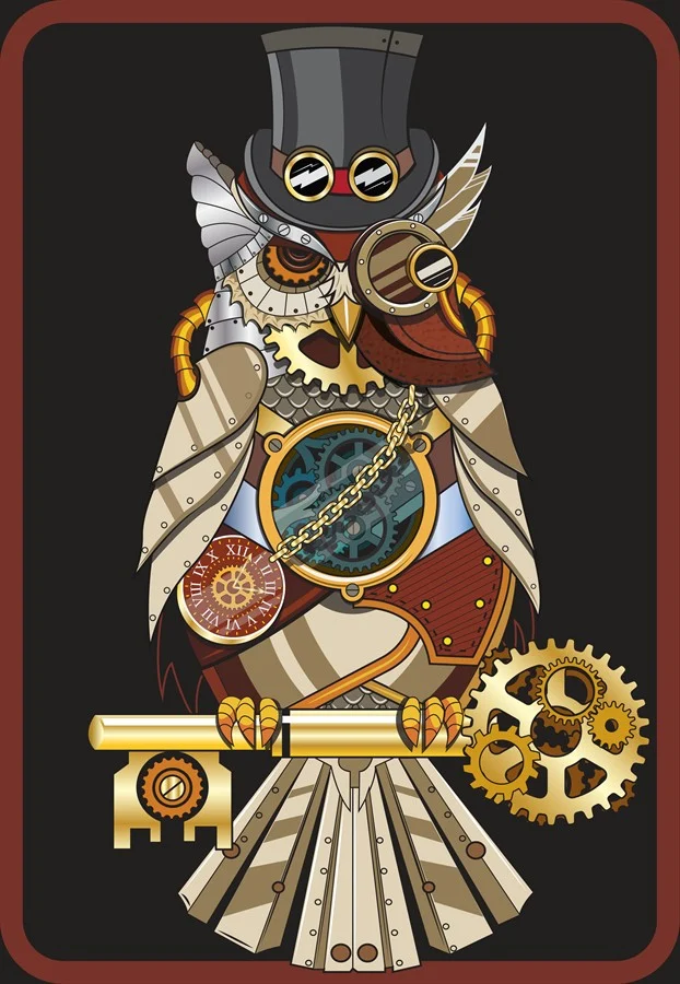 Иллюстрация для футболки "Steampunk Owl"