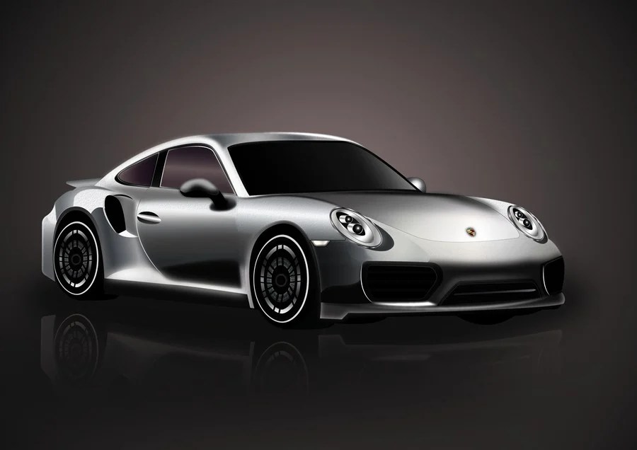 Иллюстрация машины "Porsche 911 Turbo"_2