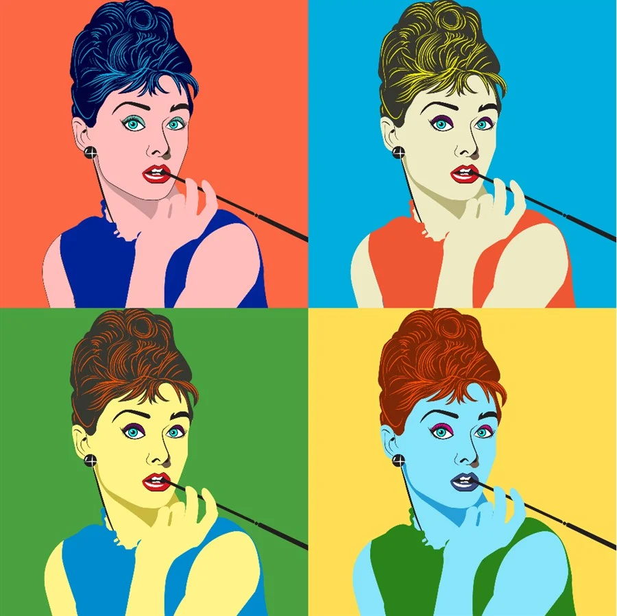 Поп-арт портрет "Audrey Hepburn"